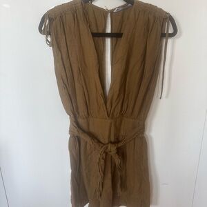 Zara Tan Backless Dress